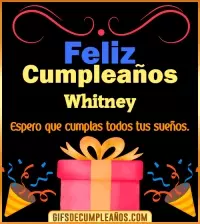 Mensaje de cumpleaños Whitney